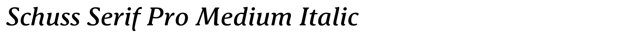 Schuss Serif Pro Medium Italic image